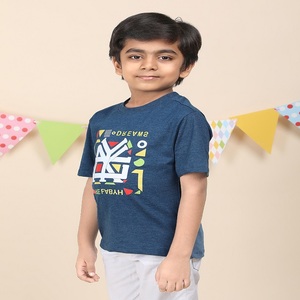 Smart Look 100% algodón en diferentes métodos de impresión y Material Camiseta de cuello redondo para niños en Stock para la venta camisetas para niños - Product Image 3