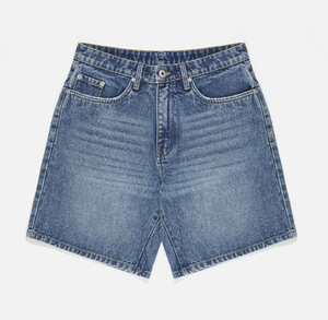 Shorts de bain double genouillère pour homme, en jean micro-épais, respirant, style streetwear léger - Product Image 5
