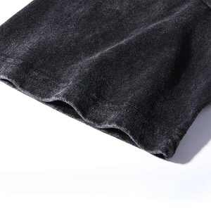 Ropa para hombre Camiseta de gran tamaño Camiseta de algodón pesado en blanco Lavado ácido Camiseta Vintage gráfica personalizada para hombres - Product Image 3