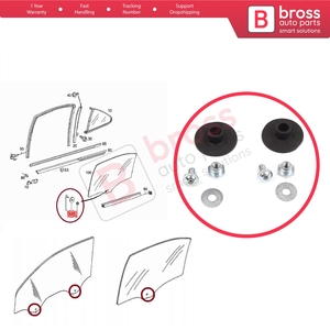 BWR5012 2 ensembles de supports de montage de rail de lève-vitre pour Classe C W203 S203 CL203 CLC 2037200114 - Product Image 5