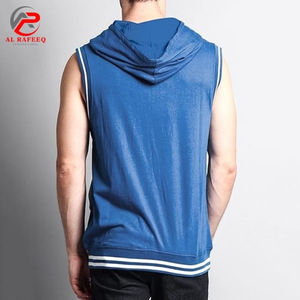 <b>Men</b> Bodybuilding Gym Training Workout Running <b>Sleeveless</b> Hoodies Slim Fits Cotton Polyester Zipper <b>Sleeveless</b> <b>Hoodie</b> - Product Image 2
