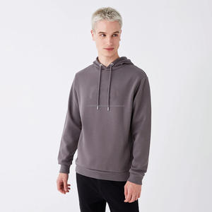 Ventes en gros de sweats à capuche en coton 100% pour hommes, surdimensionnés, lourds, streetwear, impression en relief, teinture unie, pour service OEM - Product Image 2