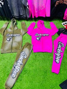 Sweat à capuche personnalisable avec cordon de serrage impression par transfert de chaleur motif uni grande taille perlé teint en polyester/coton pour hommes automne - Product Image 3