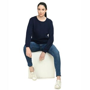 เสื้อสเวตเชิ้ตแฟชั่นขายส่ง ดีไซน์ไม่ซ้ำใคร ใส่สบายทุกวัน มีสไตล์ ทรงหลวม ทันสมัย เรียบง่าย สำหรับฤดูหนาว ผ้าหนา ระบายอากาศได้ดี สำหรับผู้หญิง - Product Image 2