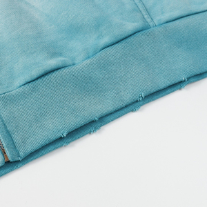 Sweat à capuche avec logo personnalisé 100% coton pour hommes Impression numérique de style délavé à l'acide avec fermeture éclair de haute qualité pour l'hiver - Product Image 6