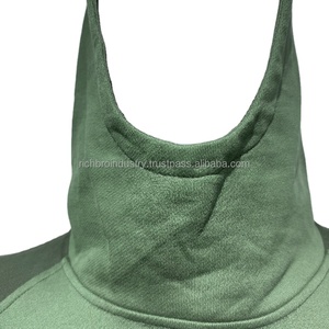 New 450-Gram Cotton XL Hooded Sweatshirt Zipper-Up <b>Puller</b> Embroidered Shoulder Solid Color Loose Fit Autumn Winter - Product Image 2