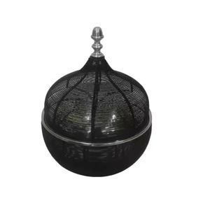 Metal negro Hotpot excelente calidad hecho a mano diseñador lujo cazuela clásico elegante venta al por mayor nuevo calentador de alimentos de Metal - Product Image 1