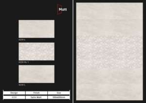 Carreaux muraux en céramique 300x600mm finition premium pour salle de bain et cuisine, surface brillante mate effet sucre, design mural intérieur luxueux - Product Image 3