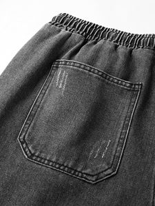 Shorts en jean déchirés Y2K pour hommes, style cargo ample et respirant, taille élastique, coupe ample, vintage, streetwear, été 2025 - Product Image 6