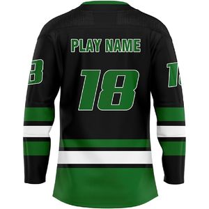 Nouvelle arrivée hommes col en V Sublimation brodé à manches longues personnalisé hommes Hockey sur glace Jersey - Product Image 6