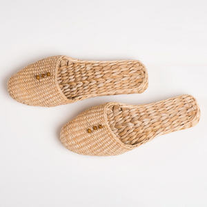 Chaussons décontractés pour femmes, tongs en jacinthe d'eau, prix compétitif, chaussures bohèmes naturelles - Product Image 4