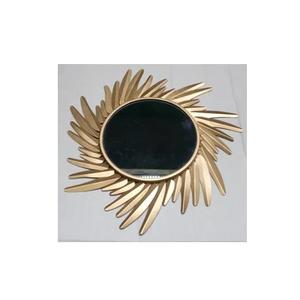 High Quality <b>Gold</b>-Colored Metal Wire <b>Wall</b> <b>Mirror</b> Unique Design for Home Decor and Bathroom Space Price - Product Image 2