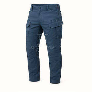 Pantalones cargo de algodón para hombre 280GSM Multi bolsillo último estilo ropa de trabajo pantalones lavados con logotipo personalizado pantalones de hombre - Product Image 1