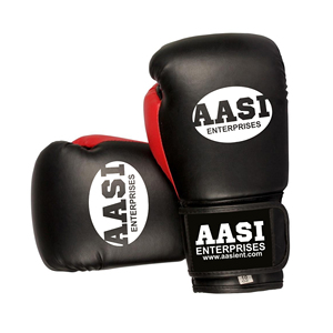 Gants de boxe en cuir mat noir mat, respirants, avec couleurs personnalisables (bleu/orange), 10 oz, gants de boxe de club - Product Image 1