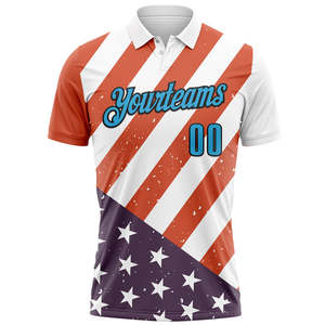 เสื้อโปโลชายพิมพ์ลายซับลิเมชันบริการ OEM ออกแบบโลโก้ของคุณเอง - Product Image 1