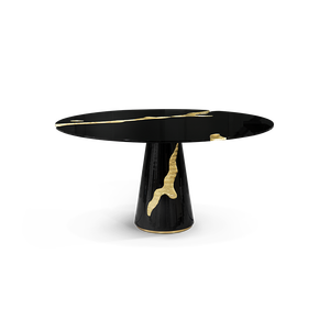 Lapiaz Black Dining <b>Table</b> Contemporary Style with Stainless Steel Legs Resin Sintered Stone <b>Top</b> Assembled Marble Wooden Product - Product Image 2