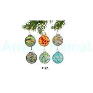 6 Pcs Hand Blown Glass Ornaments Blown Glass <b>Christmas</b> Ornaments <b>Christmas</b> Ball Ornaments - Product Image 2