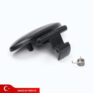 8218.A3 Poignée d'ouverture de boîte à gants noire pour Citroën C2 C3 I C-Elysee Peugeot 301, plastique POM avec ressort - Product Image 1