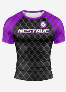 Rashguard personnalisé respirant et écologique pour homme, manches courtes, imprimé par sublimation, kimono MMA, Jiu Jitsu BJJ, anti-UV, OEM - Product Image 2