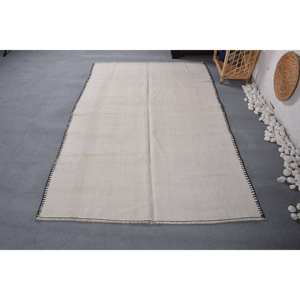 พรมขนแกะสไตล์ตุรกีโบราณแบบทันสมัยขนาด4.2 x 6.5ft เบจแบบคลาสสิกงานเย็บปะติดปะต่อกันดีไซน์ขนเฟอร์ขนกระต่ายเทียมสำหรับโถงทางเดินทรงสี่เหลี่ยมผืนผ้า - Product Image 4