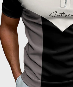 Camisa de Golf para Hombre de Alta Calidad, Diseño Personalizado, Transpirable, Poliéster/Algodón, con Logotipo Bordado, Manga Corta, Casual - Product Image 4