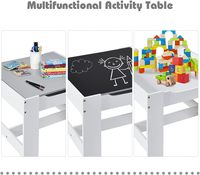 Table et chaise pour enfants Table mobile en bois 3 en 1 avec tiroirs de rangement Artisanat de dessin et de lecture pour enfants