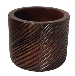Vente chaude De Luxe Sculpté À La Main Vintage En Bois De Mangue Fleur Vase Pots Indien Moderne Chambre Décor Brun Foncé Ferme Décor À La Maison - Product Image 5