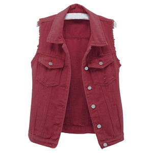 Chaleco Vaquero de Mujer de Alta Calidad Personalizado 2026, Nuevo Estilo sin Mangas con Diseño Único, Múltiples Bolsillos y Cuello Camisero - Product Image 4