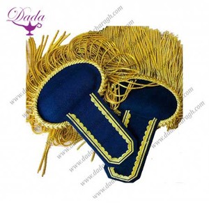 Épaulette en or britannique Regiment Bullion Laced Fringe Star Epaulette Gold Bullion Wire Fringe Trim For Uniform - Product Image 2