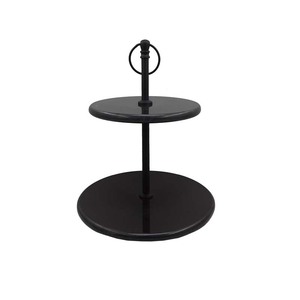 Support à gâteau rond en bois imprimé à un seul niveau, fini, pour mariage, anniversaire, présentoir personnalisé fait main en gros - Product Image 2