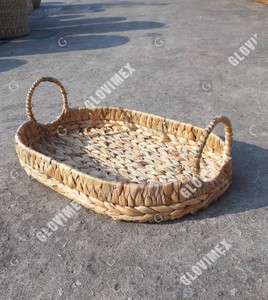 Hot New Item Water Hyacinth Food Dining <b>Trays</b> Decor Fruit <b>Candle</b> <b>Trays</b> Sustainable Woven Safe Home Storage Organizer - Product Image 6