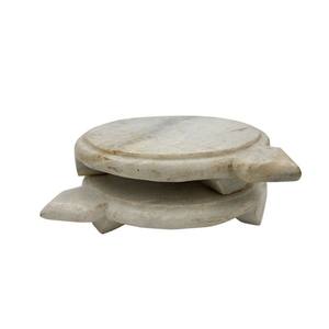 Handmade Marble Handle Chakla Riser Unique Traditional Indian Tool for <b>Home</b> <b>Decor</b> and Kitchen - Product Image 2