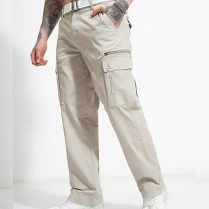 Pantalones casuales ligeros para hombre, 100% algodón, talla grande, con múltiples bolsillos, estilo cargo, para hombre. - Product Image 5