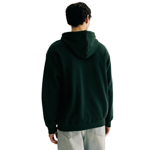 Pull-over zippé unisexe avec logo personnalisé Sweat à capuche en polaire Streetwear de base en coton mélangé de haute qualité pour hommes et femmes - Product Image 2