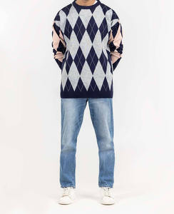 Pull-over uni pour homme, col en V, pull décontracté à manches longues, marque de pulls pour homme, respirant, de qualité, en cachemire - Product Image 3