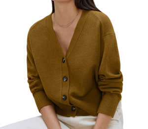 21 Anni di Esperienza nella Produzione di Cashmere, <span class=keywords><strong>Cardigan</strong></span> Lavorato a Maglia con Scollo a V e Fronte Aperto, Manica Regolare, <span class=keywords><strong>Cardigan</strong></span> in Lana e Cashmere per Donna - Product Image 2
