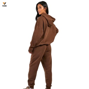 Sudadera deportiva de dos piezas personalizada para mujer, pantalones de chándal holgados con capucha de invierno, tela estampada, capucha de maternidad a la moda - Product Image 2