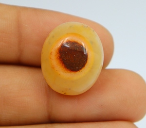 Cabochon d'agate naturelle, pierre précieuse ovale lisse, taille 20x17x9 mm, pour la fabrication de bijoux - Product Image 1