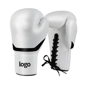 Guantes de boxeo profesionales ligeros para entrenamiento de lucha profesional Sparring Guantes de boxeo de cuero con cordones hechos a medida - Product Image 5