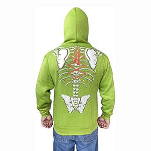 Sudadera con capucha para hombre, de forro polar, Color verde, cierre completo con cremallera, diseño impreso personalizado, 100% - Product Image 5