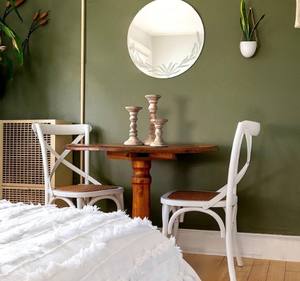 Portavelas de madera único para decoración de sala de estar, centro de mesa rústico hecho a mano, diseño de madera Natural - Product Image 3