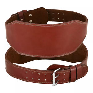 Cinturón de Levantamiento de Pesas de Cuero Ajustable de Alta Resistencia Misha Sports Fitness, Diseño Transpirable y Duradero, Soporte Lumbar Envolvente - Product Image 1