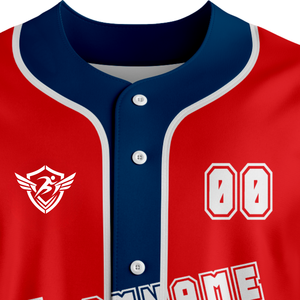 Camiseta de Béisbol Personalizada para Hombre, Manga Corta, Cierre de Botones, Uniforme de Equipo, Transpirable, Secado Rápido, 100% Poliéster, para Entrenamiento y Juegos - Product Image 5