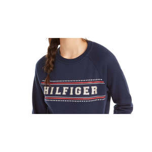 Felpa con cappuccio Tommy Hilfiger da donna XX-Large blu navy con logo sportivo, in maglia traspirante, con cerniera, personalizzabile - Product Image 2