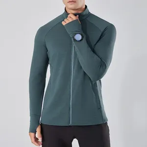 Người Đàn Ông Của Phụ Nữ Của Mùa Đông Đào Tạo Áo Khoác Cho <span class=keywords><strong>Marathon</strong></span> Chạy Đứng Cổ Áo Dây Kéo Đóng Cửa Ngón Tay Cái Lỗ Cho Tập Thể Dục Chạy Bộ Đồng Hồ - Product Image 1