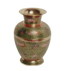 High Quality Brass Flower Vase With Engraving Gold Finished For Home Decor <b>Table</b> Decorative Flower Vase - Product Image 5