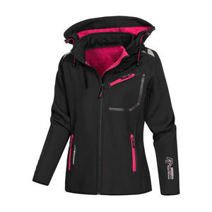 Chaqueta Softshell clásica moderna con cremallera para mujer, Chaqueta resistente al agua pesada transpirable a prueba de viento con logotipo personalizado - Product Image 6