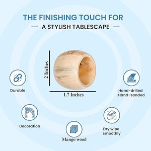 Ronds de serviette de Noël indiens Décor de table exclusif pour les mariages et les fêtes avec des serviettes de Noël en polyéthylène en papier - Product Image 2