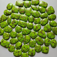 100% hochwertige natürliche handgemachte lose Edelsteine-seltene grüne Peridot Kupfer Türkis gemischte Größen Formen polierte Behandlung