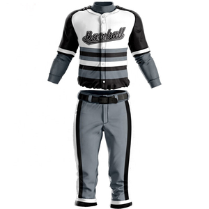 Ensemble de vêtements de baseball et de softball personnalisés avec logo, surdimensionné, respirant, antibactérien, séchage rapide, uniforme unisexe, taille plus, 100% polyester - Product Image 2